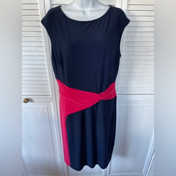 Lauren Ralph Lauren Dresses & Skirts - Lauren by Ralph Lauren Navy and Pink Dress Size 12